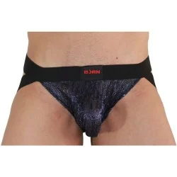 Burn - 006 Jock Brilhante Azul / Preto M