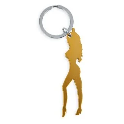 Diablo Picante - Chaveiro Com Silhueta Feminina Na Cor Dourada Com Abridor De Cerveja
