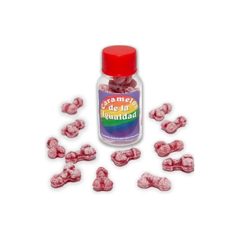 Diablo Picante - 12 Doces De Igualdade Em Formato De Pênis De Morango/Cereja