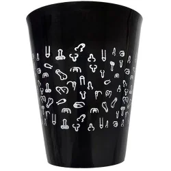 Diablo Picante - Copo Preto 500 ML Com Pênis Brancos