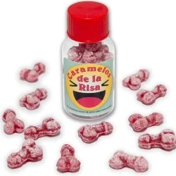 Diablo Picante - 12 Doces De Risada Em Forma De Pênis Morango/Cereja