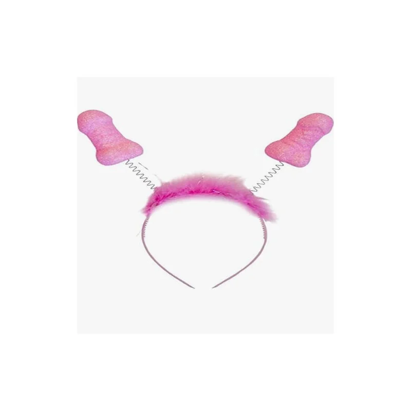 Diablo Picante - 6 Unidades Antenas Pito Rosa Glitter