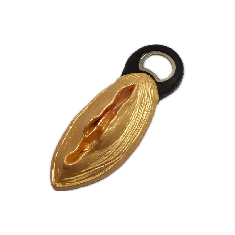 Diablo Picante - Abridor Preto Dourado Em Forma De Vagina