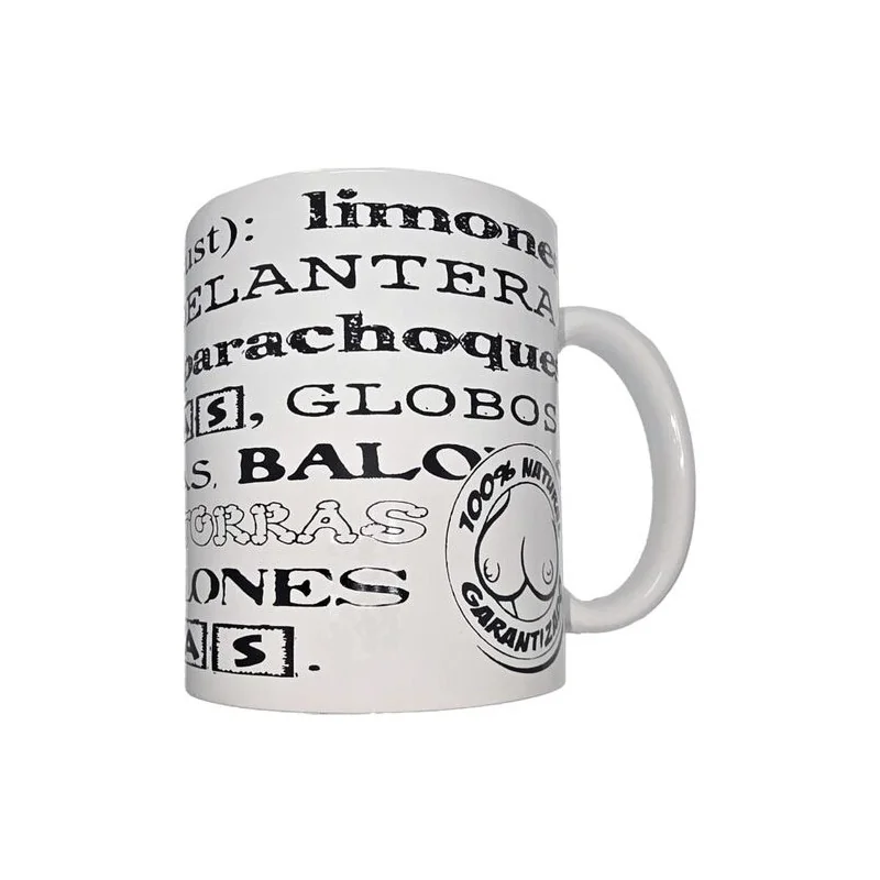 Diablo Picante - Caneca Branca Com Sinónimos De Peitos 370 ML