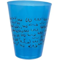 Diablo Picante - Copo Azul 500 ML Azul Com Seios Negros