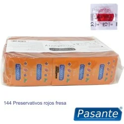 Pasante - Saco De Preservativos Sabor Morango 144 Unidades