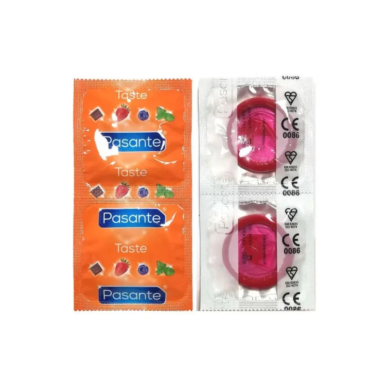 Pasante - Saco De Preservativos Sabor Morango 144 Unidades