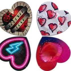 Pasante - Saco Forma Coração Vermelho Preservativos 144 Unidades