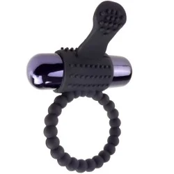 Anel Vibratório De Silicone Preto