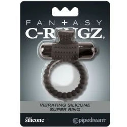 Anel Vibratório De Silicone Preto