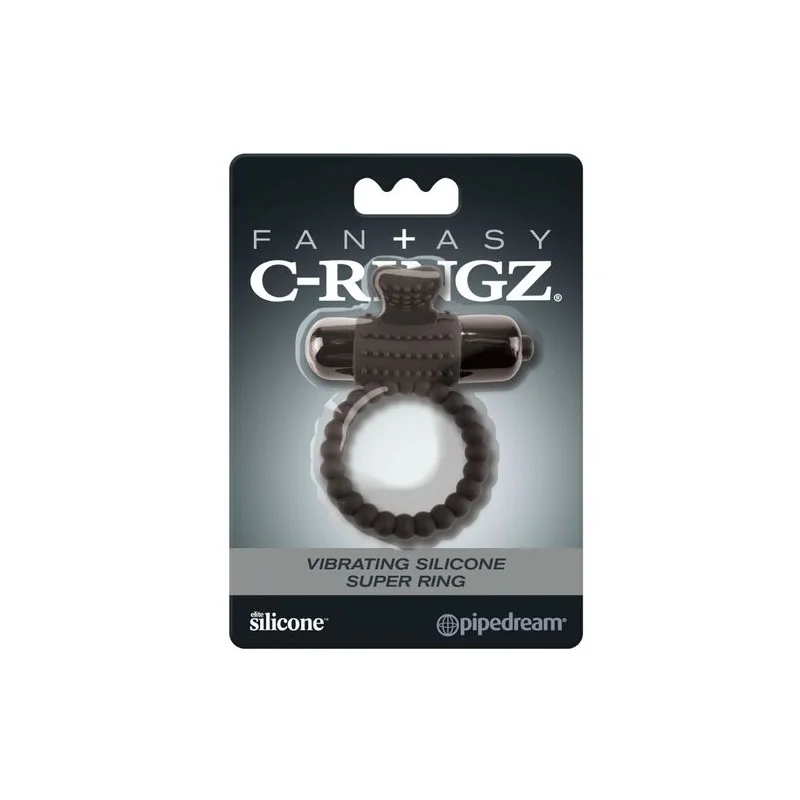 Anel Vibratório De Silicone Preto