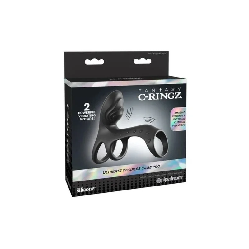 Anel Vibratório Para Casais Ultimate Couples Cage Pro 19,5 Cm