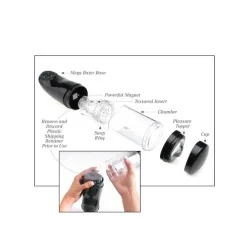 Mega - Bator Vibratório Rotativo - Masculino Automático Recarregável