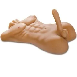 Torso Masculino Realista Tamanho XXL Com Pênis 20 Cm E Textura Realista Fantaflesh