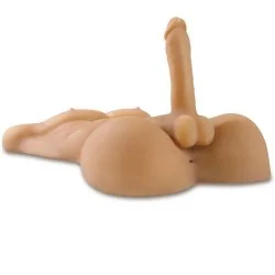 Torso Masculino Realista Tamanho XXL Com Pênis 20 Cm E Textura Realista Fantaflesh