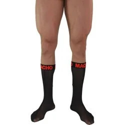 Meias Masculinas Finas Pretas/Vermelha Tamanho Único