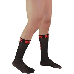 Meias Masculinas Finas Pretas/Vermelha Tamanho Único