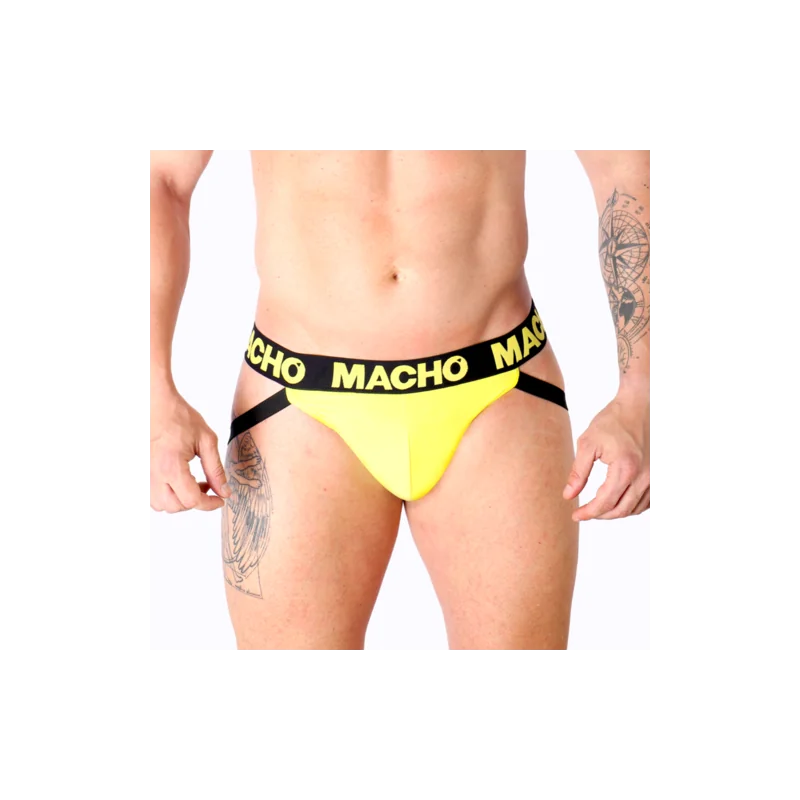 Cueca Masculina Mx25A Em Lycra Amarela, Tamanho XL.
