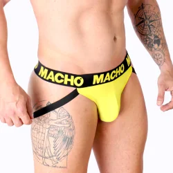 Cueca Masculina Mx25A Em Lycra Amarela, Tamanho XL.