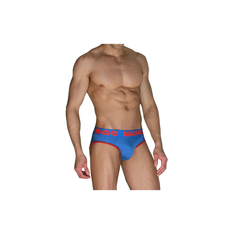 Mch005 Slip Clássico Azul + Vermelho P