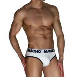 Mch006 Slip Clássico Branco + Preto P