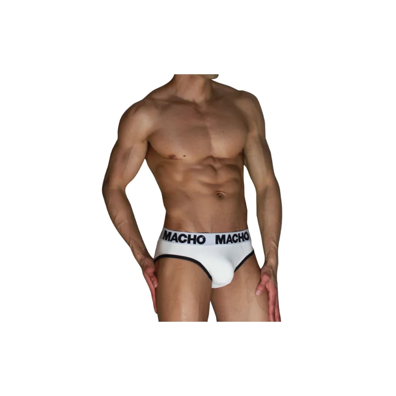 Mch006 Slip Clássico Branco + Preto P