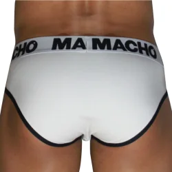 Mch006 Slip Clássico Branco + Preto P