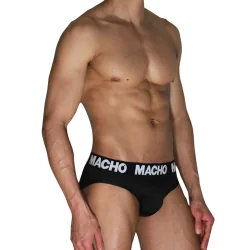 Mch007 Slip Clássico Preto + Preto P
