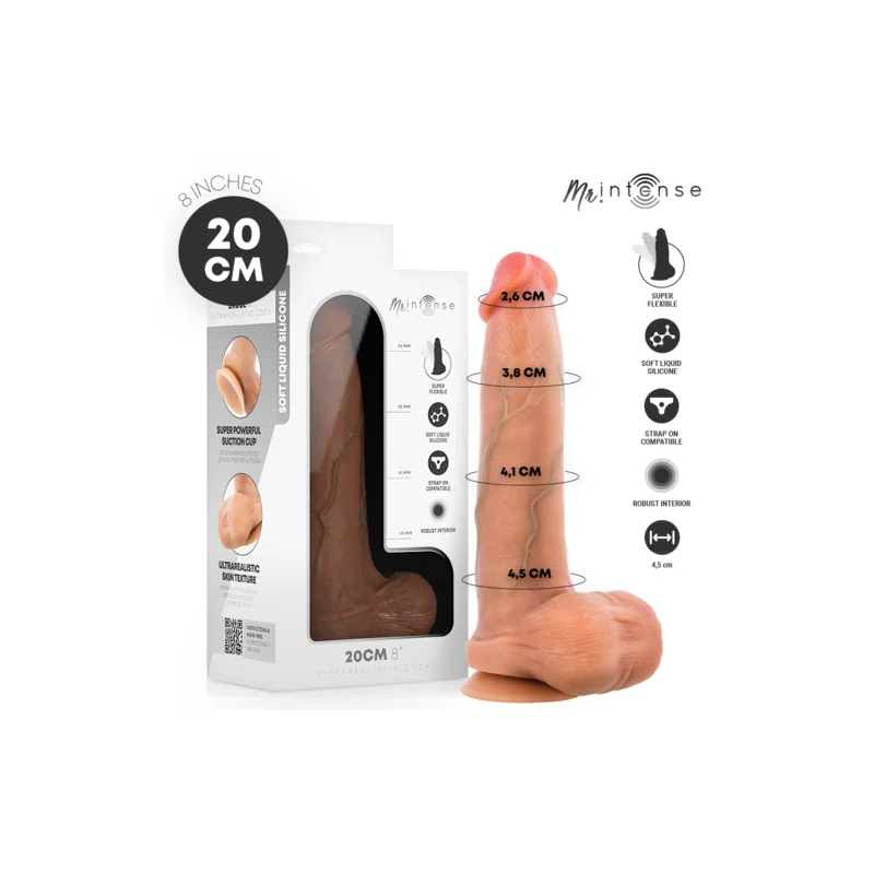 Bruce M Dildo De Silicone 20 CM -Ø- 4,5 CM