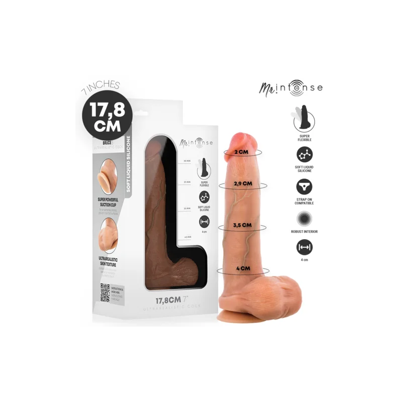Bruce S Dildo De Silicone 17,8 CM -Ø- 4 CM