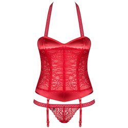 Obsessive Flameria Corset e Thong Limited Color Edition L / XL