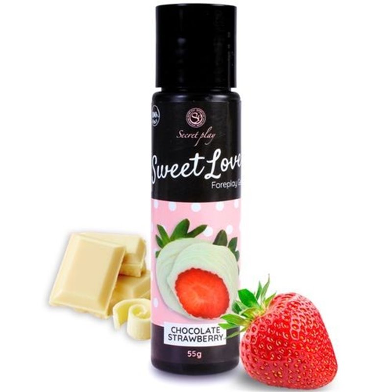 Secret Play Lubrificante Comestível Morango E Chocolate Branco 60ml