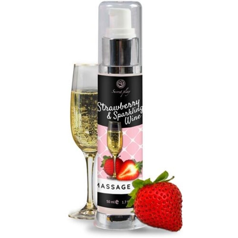 Secret play Strawberry & Sparkling Wine Óleo de Massagem 50ml