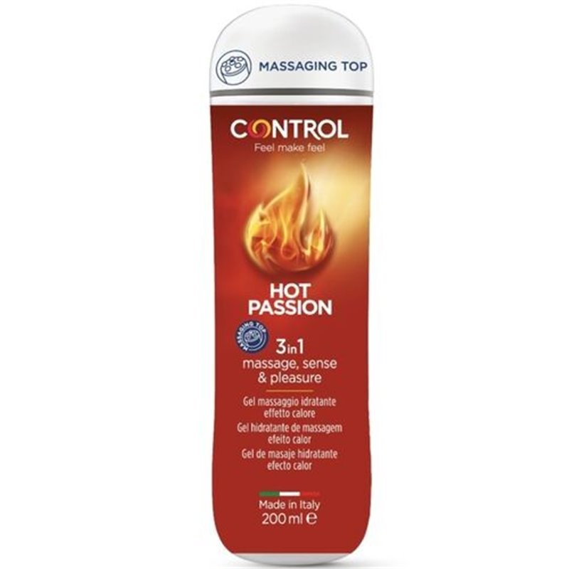 Control Gel Lubrificante e de Massagem Hot Passion 3em1 200ml