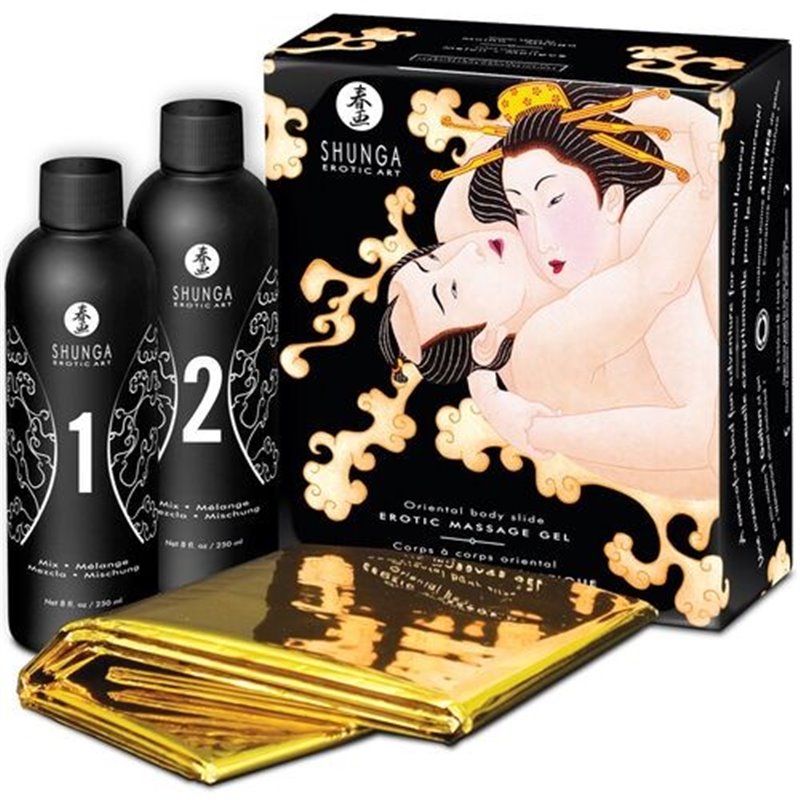 Shunga Erotic Massage Gel Oriental Body Slide Melon Mango