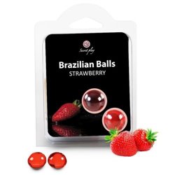 Secret Play Bolas Lubrificantes Beijáveis Brazilian Balls Morango x2