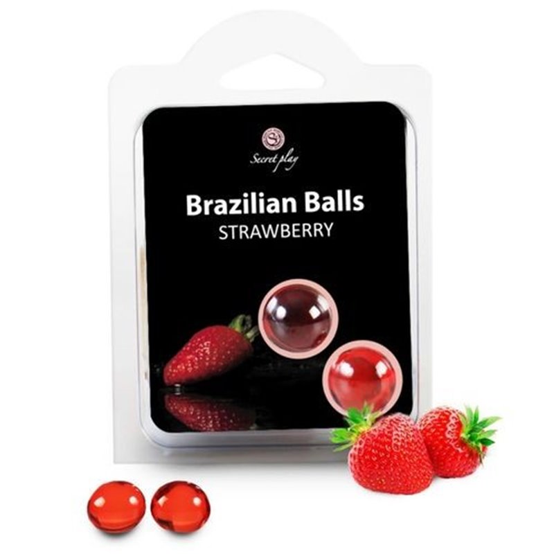 Secret Play Bolas Lubrificantes Beijáveis Brazilian Balls Morango x2