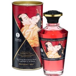 Shunga Óleo de Efeito Calor Espumante de Morango 100ml