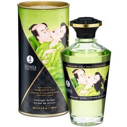 Shunga Oleo Massagem Efecto Calor Sabor Midnight Sorbet 100ml