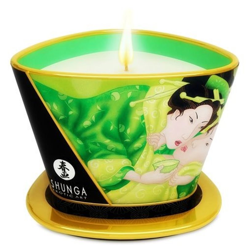 Shunga Vela Massagem Zenitude Chá Verde 170ml