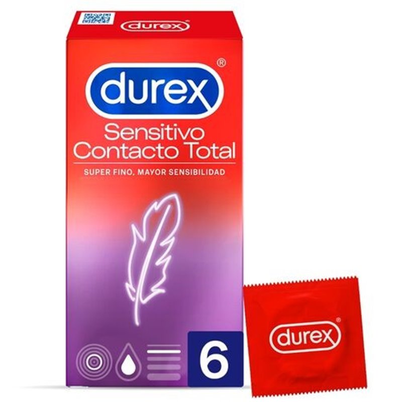 Durex Preservativos Sensitivo Contacto Total x6