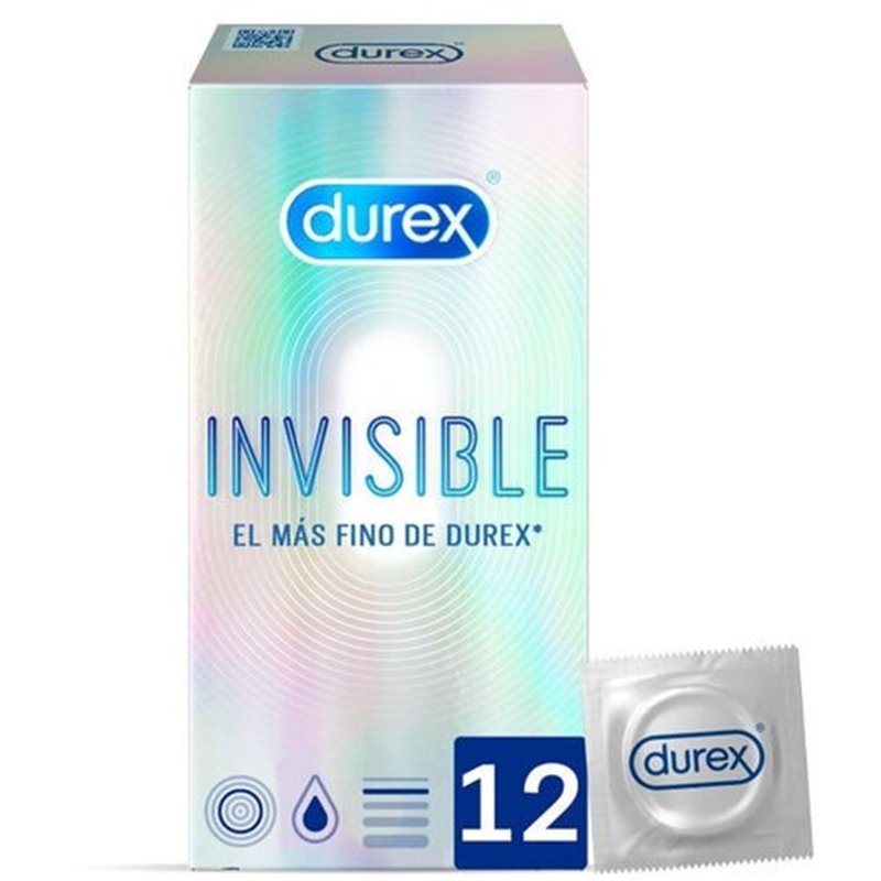 Durex Preservativos Extra Fino Invisíveis 12 unidades