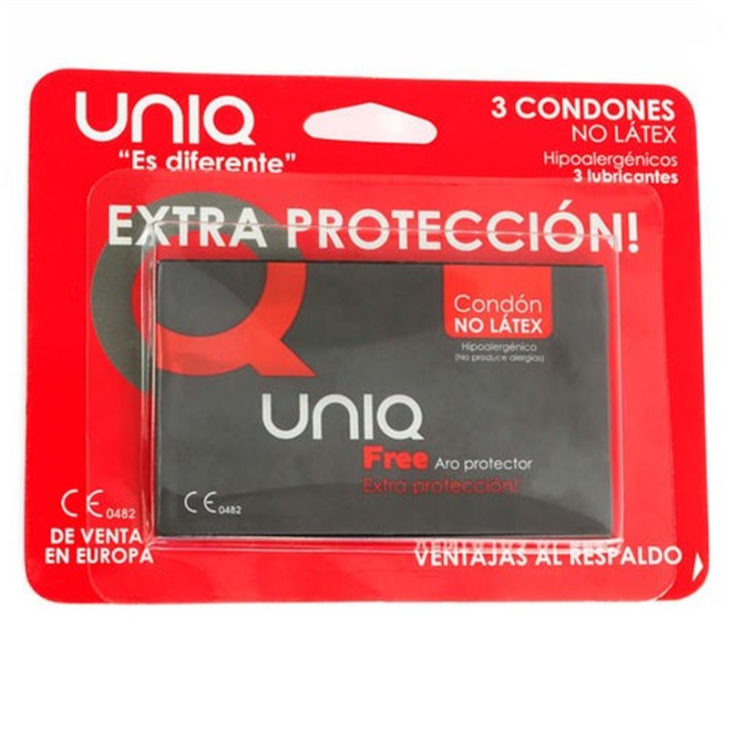 UNIQ Preservativos Com Anel S/ Latex Extra Protecção 3 Unidades