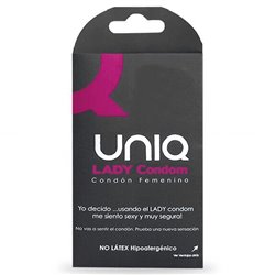 UNIQ Preservativos Feminino S/ Latex Lady Condom 3 Unidades