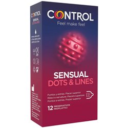 Control Preservativos Touch & Feel Pontos e Estrias x12