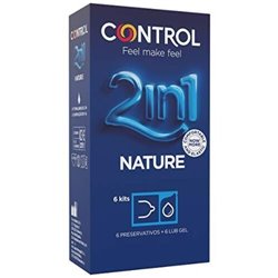 Control Duo Natura 2-1 Preservativo + Gel 6 Unidades