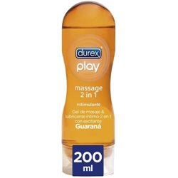 Durex Play Massage 2 em 1 Gel Lubrificante Guaraná 200ml