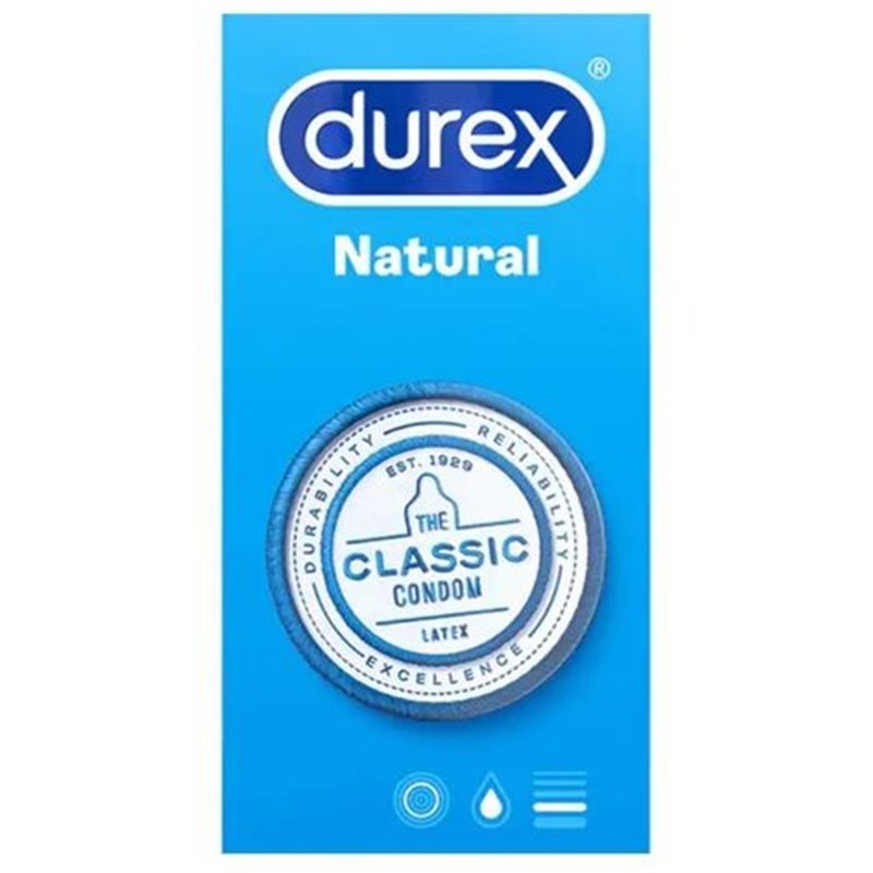 Durex Preservativos Natural Plus x6