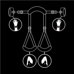 Pipedream Fetish Submissive Pernas Abertas com Algemas
