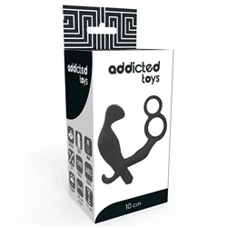 Addicted Toys Butt Plug With Cock Ring And Ball-strap Black